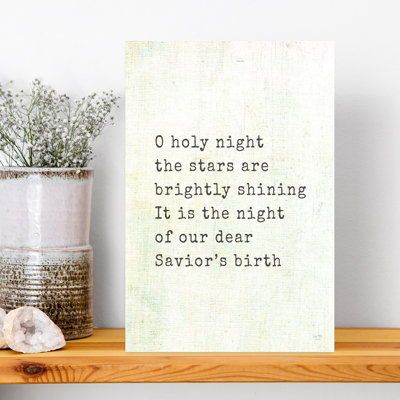 O Holy Night 1 Piece Wrapped Canvas Wall Art
