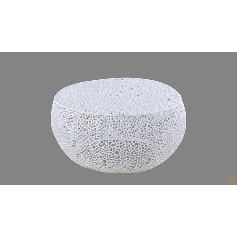 Table basse ronde, Blanc