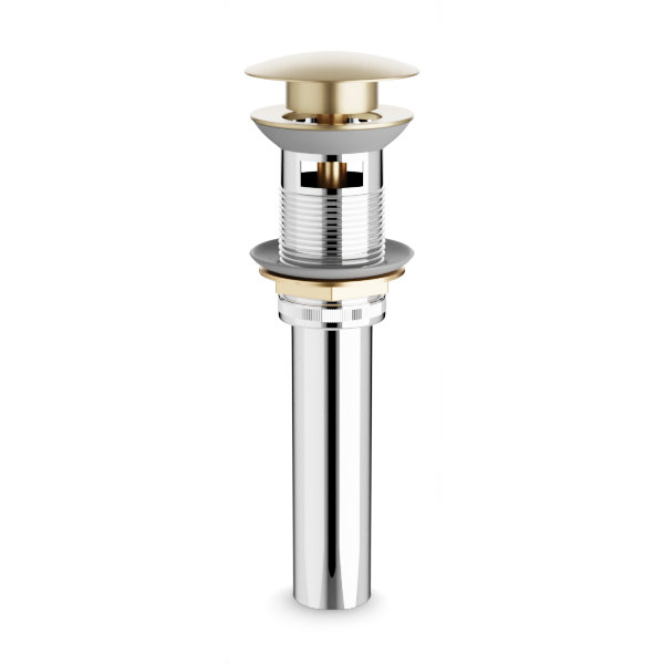 Umbrella Drain With Overflow Satin Brass