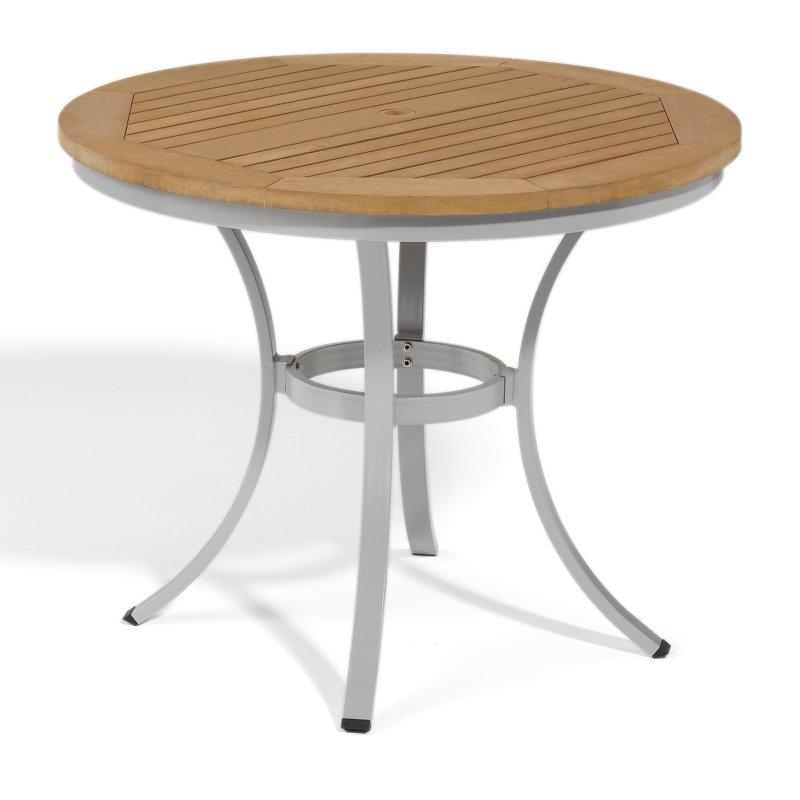 Travira Bistro Table, Tekwood Natural, 24" L x 24" W