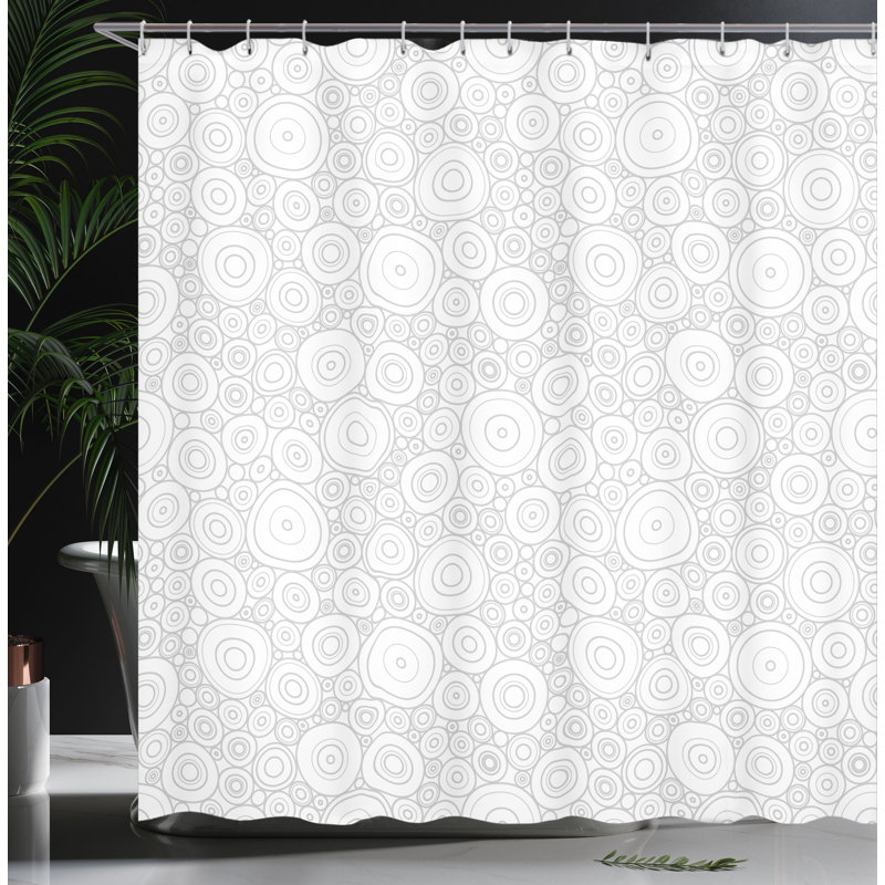 Ensemble de rideau de douche + crochets, H 70 po x l 69 po