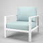Fauteuil club d'extérieur en métal avec coussin Sunbrella Weston-579346470-579346491