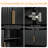 24.5"W Black Bathroom Wall Cabinet With Double Doors and 3 Shelves-137787810