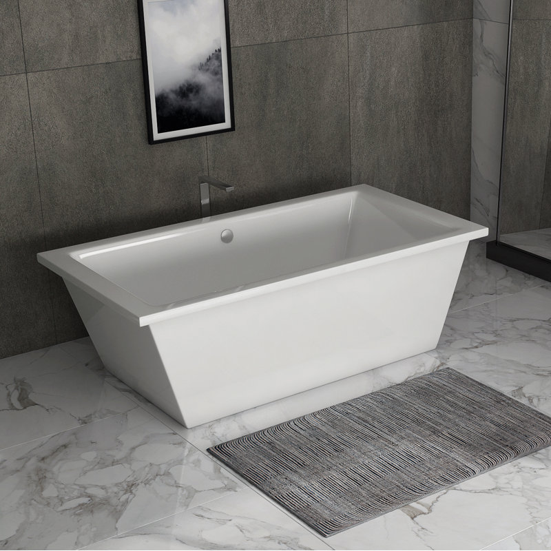 Baignoire de trempage autoportante en acrylique 66 po. X 36 po. Rincon, It