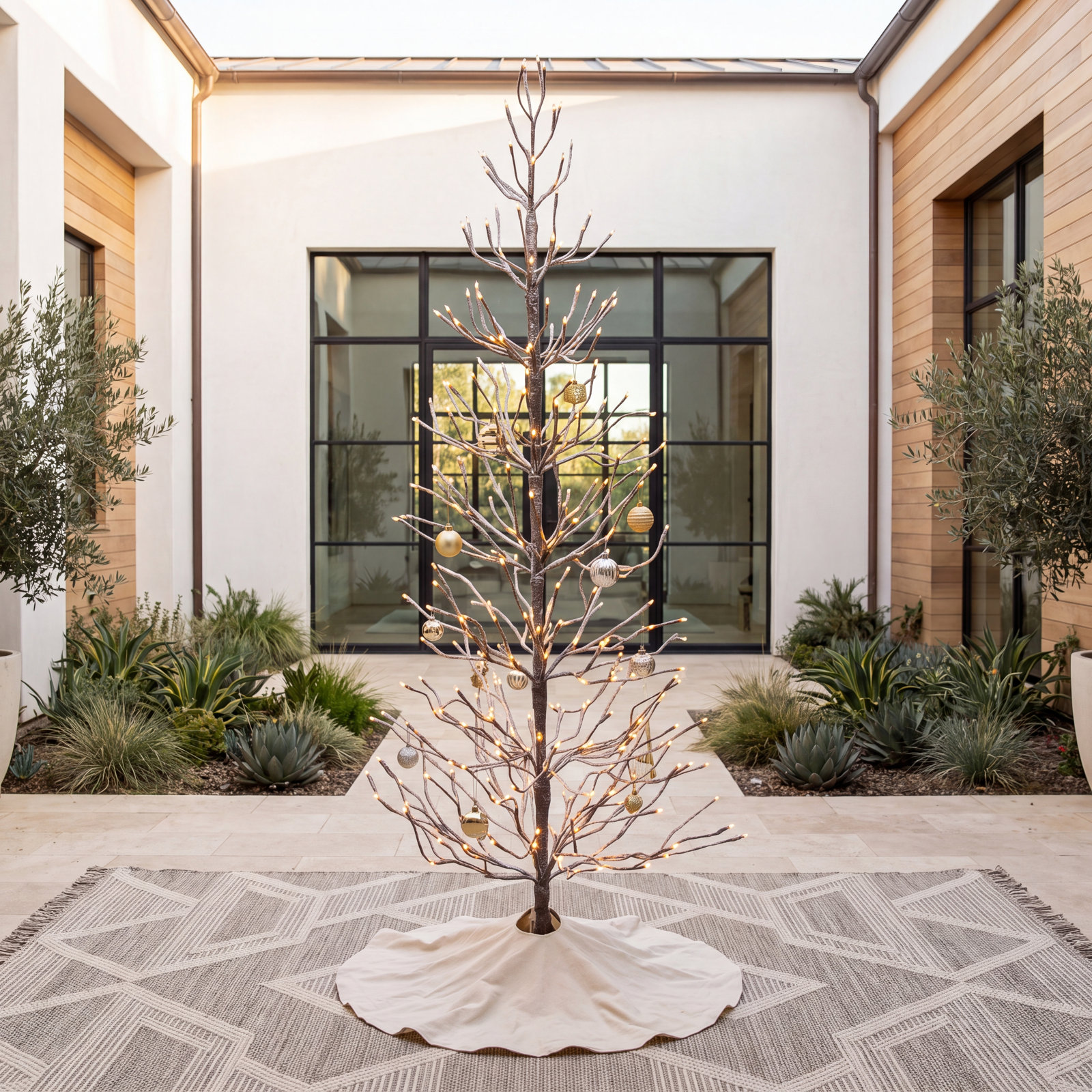 6' Electric Snowy Pine Artificial Tree