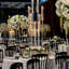 Ensemble de 4 chandeliers transparents à 8 branches pour 38,5 pouces de hauteur pour décorations de mariage