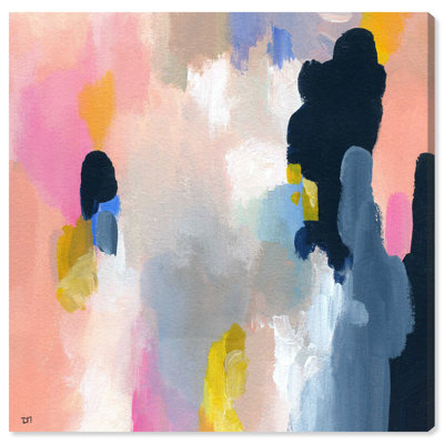 Abstrait «Happy pensé» - impression sur toile tendue