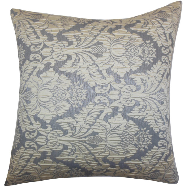 Damask Down Reversible Throw Pillow, 22" x 22"