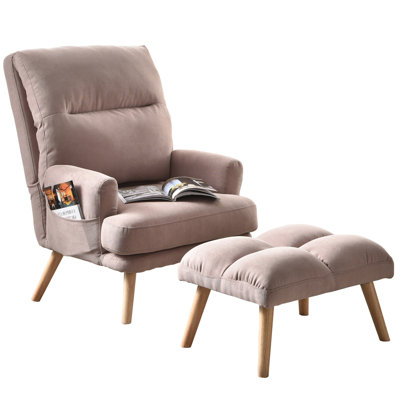 Bentleyville Upholstered Accent Chair with Ottoman