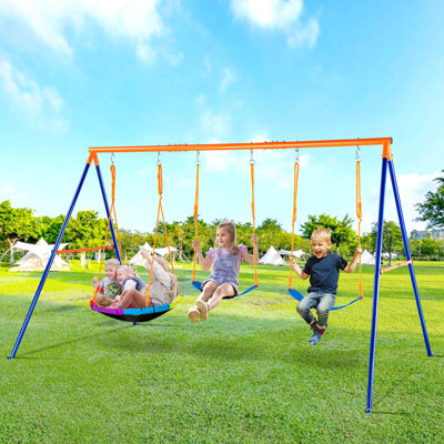 VEVOR Steel Swing Set with 2 Swing(s)