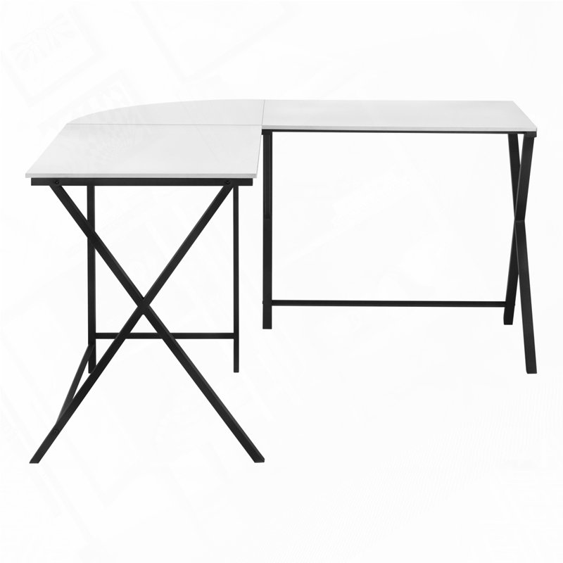 Bureau d'ordinateur en L Home Office, Blanc