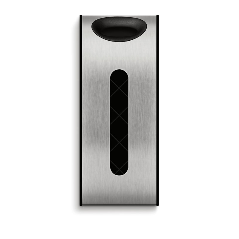 Simplehuman Wall Mount Grocery Bag Dispenser, Brushed Stainless Steel