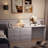 Gouldin Vanity Desk with Lighted Mirror, Extendable Vanity Table with 6 Drawers