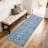 2x6 Floral Runner Rug, Washable Non Slip Foldable Rug for Hallway Kitchen, Blue-1369980593-1369980592