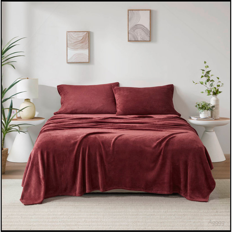 Ensemble de draps 4 pièces, Taupe, Housse de couette grand + 3 pièces supplémentair