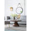 Miroir rond moderne de 29,5 po avec cadre noir et corde tenace tenace pour le salon-731319352-731319302