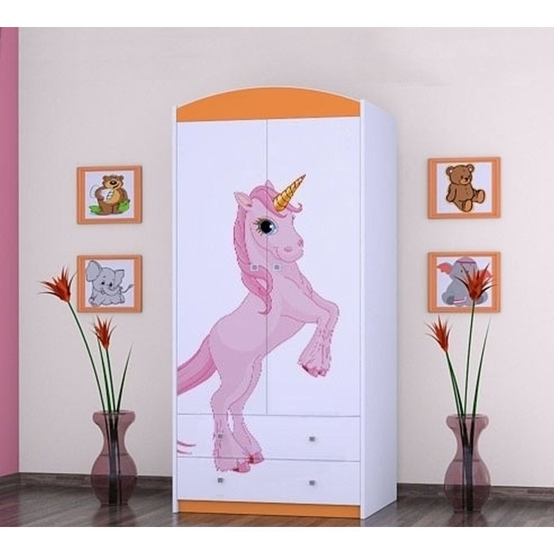 Maio 2 Door Wardrobe, Orange