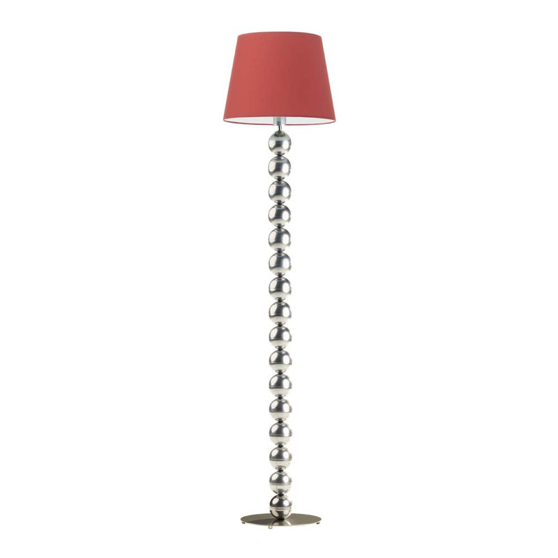 Ayanami 166cm Traditional Floor Lamp, Silver, Red