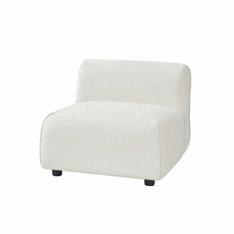 Chaise d'appoint rembourrée Modern, Beige