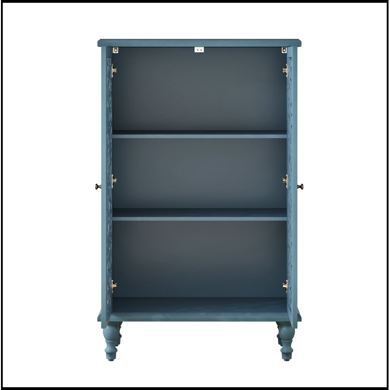 Armoire avec portes sculptées creuses, Antique Blue