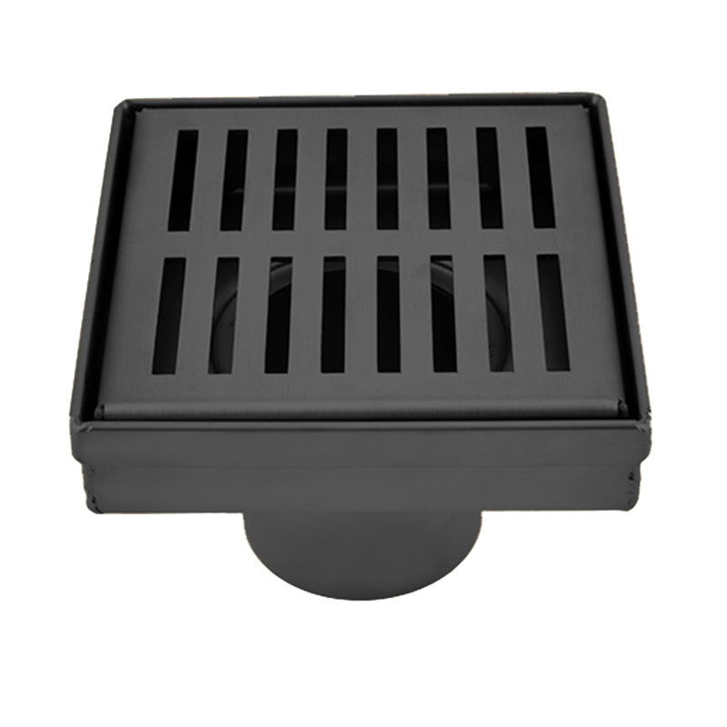 Drain de douche à grille, Noir mat