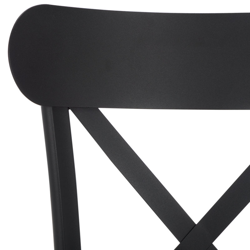 Outdoor Dining Side Chair, Black