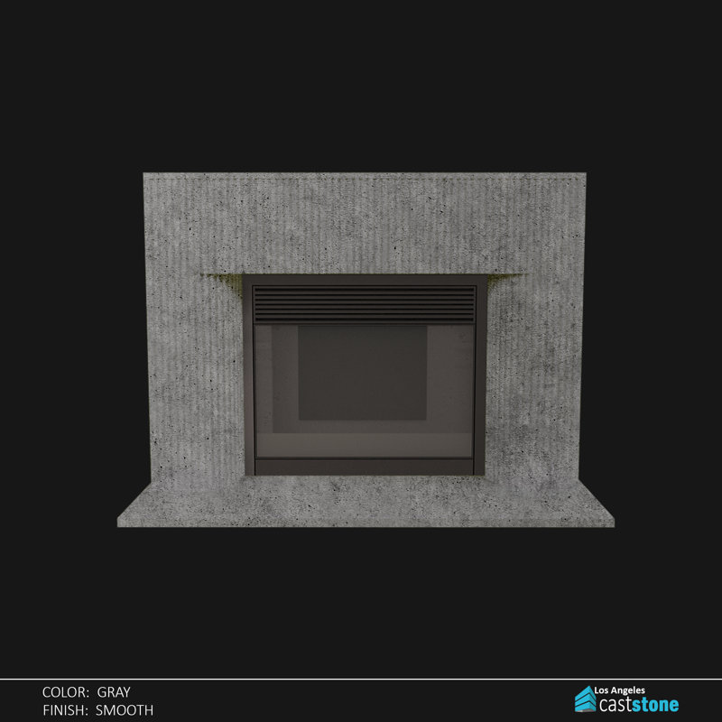 Valencia Fireplace Surround, Gray Smooth