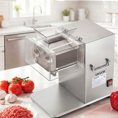Meat Cutting Machine, 850W Commercial Slicer, 5mm Heavy Duty Stainless Steel Blade Shredder for Boneless Meat Soft Vegetables, Electric Food Slicers for Kitchen Restaurant Supermarket