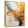 Orange Blue Line Art Abstract Expressionism On Canvas Print