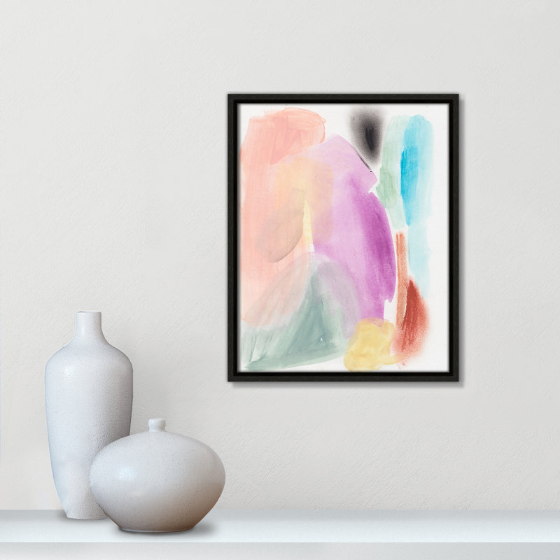 Vivd Space I Print par Bea Dina, Toile encadrée flottante espresso, Non, H 15,5 po x l 12,5 po x P 2 po