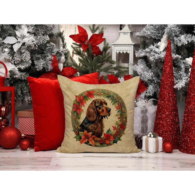 Coussin Christmas, 14 po x 14 po, Carré