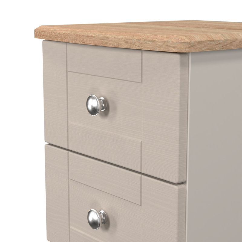 Ondrasek 40cm W Manufactured Wood Bedside Table, Beige