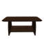 Table basse moderne minimaliste rectangulaire de 47 po avec rangement double couche, bords arrondis, assemblage facile, panneau de fibres à densité moyenne pour le salon