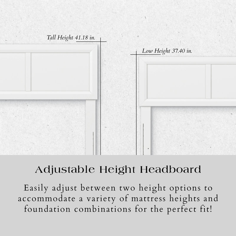 Avaleen Wood Headboard, King, White