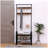 4-In-1 Hall Tree With Coat Rack, Shoe Bench, And Storage â€“ Features 9 Removable Hooks And Hanging Rod, Rustic Brown