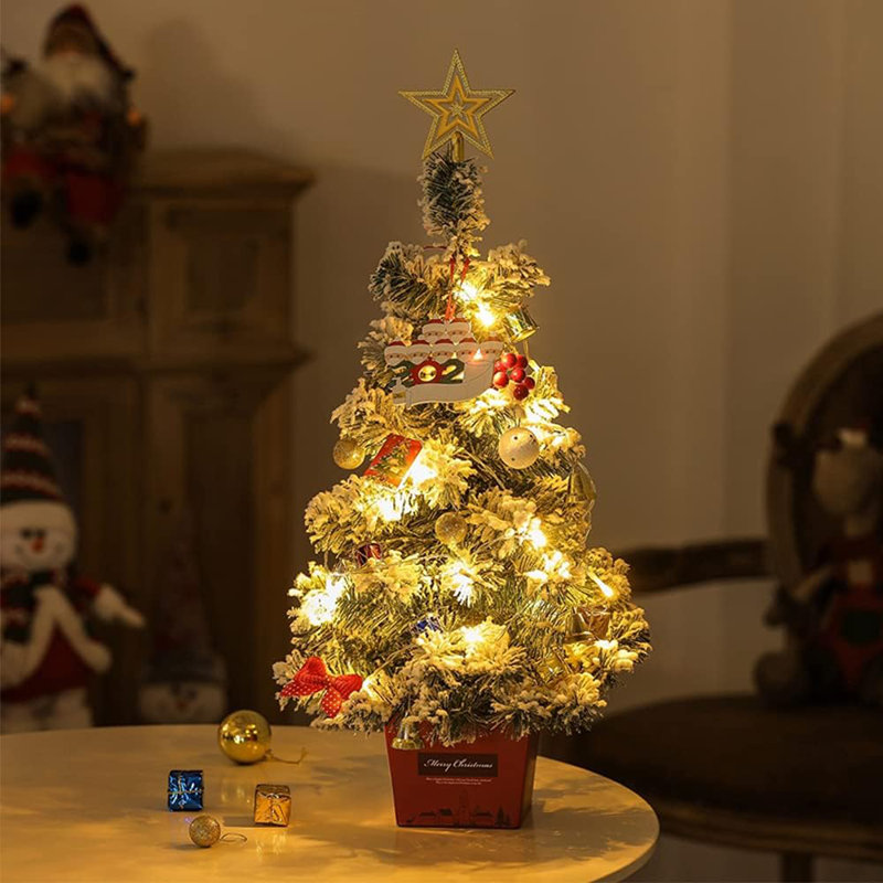Arbre de Noël artificiel éclairé 22 pi
