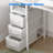 Kiere Reversible Writing Desk with 3-Tier Fabric Drawers,Home Office Desk with Built-in Power Outlets & Hook-277488660-320770147