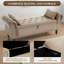 133 cm W Velvet Ottoman-457455991
