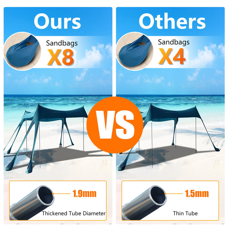 5-8Person 10x10FT Beach Canopy Tent