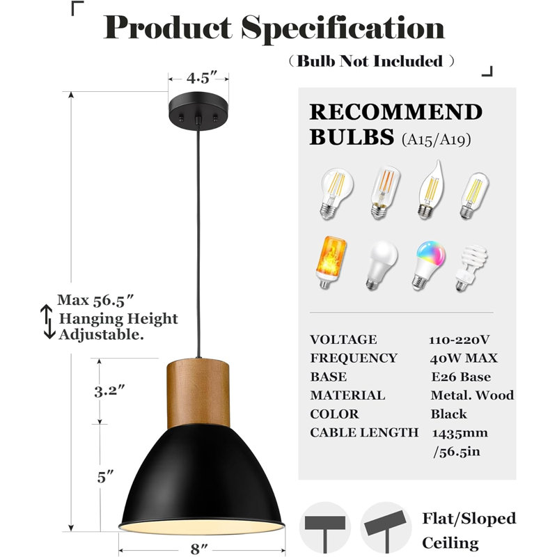 Deryl 3 - Light Brushed Brass LED Single Pendant