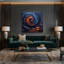 Halloween, art d'Halloween abstrait, art mural sur toile mauve-308813766
