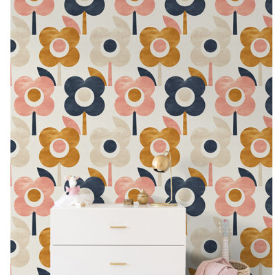 Ananda Scandinavianful Flowers Wallpaper