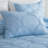 Scallop Embroidered Microfiber Comforter Set, Elastic Quilting, Oversized & Soft, Blue, Queen 3pcs Set-116416142-116416140