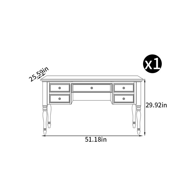 Robb, H 29,92 po x l 51,18 po x P 25,59 po