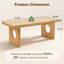 Table basse 47,2 po avec pieds évidés en pin massif et coins arrondis-1864006131