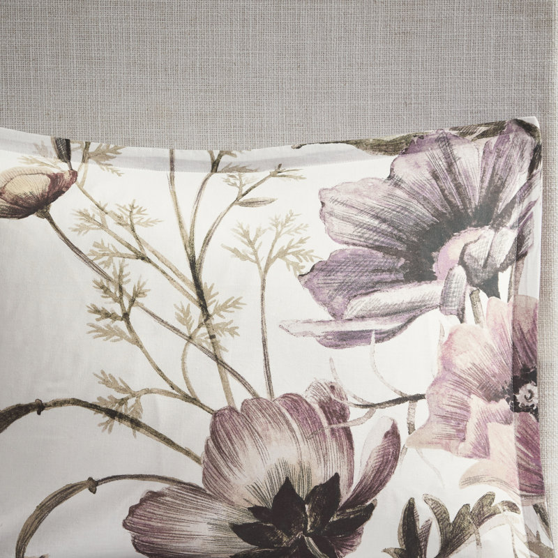 Édredon très grand 8 pièces en coton Blush avec motif floral élégant et coussins décoratifs pour chambre à coucher