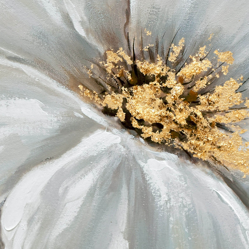 Daivd White Peonies - 3 Piece Wrapped Canvas Painting