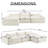 Boneless L Shaped Sectional Couch For Living Room Fully Compressed Modular Sofa