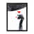 Impression noire sur toile encadrée