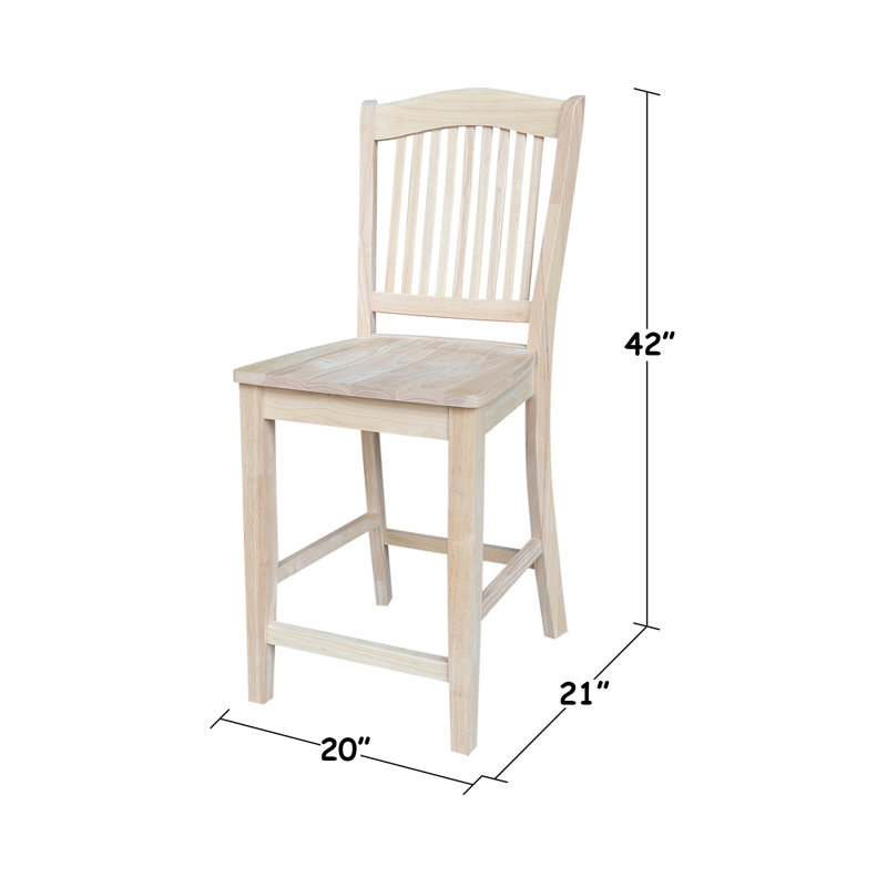 Chanyia Solid Wood Counter Stool